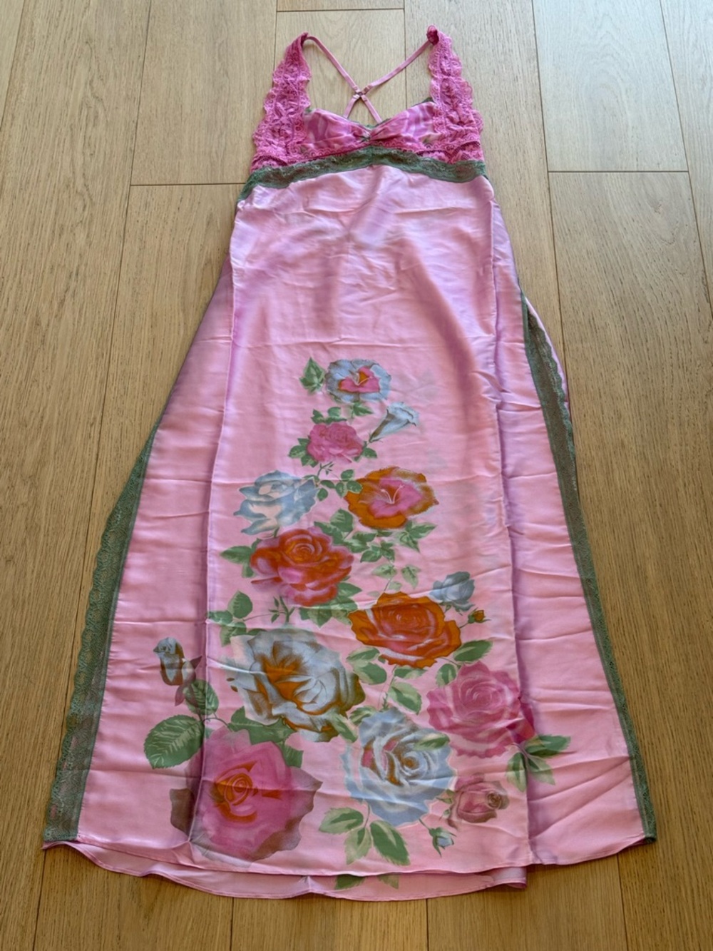 Free People Intimately Slip Dress Just Dreamy Maxi Sweet Lilac Romantic Vintage - Picture 3 of 9